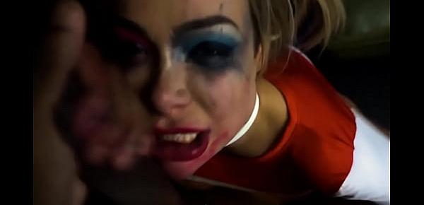  CHESSIE KAY AS HARLEY QUINN GETS FACEFUCKED AND DESTROYED BY BBC